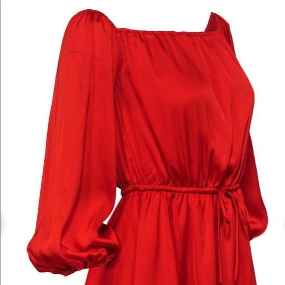 NWT Lovers + Friends Red Satin Dress - Picture 3 of 4